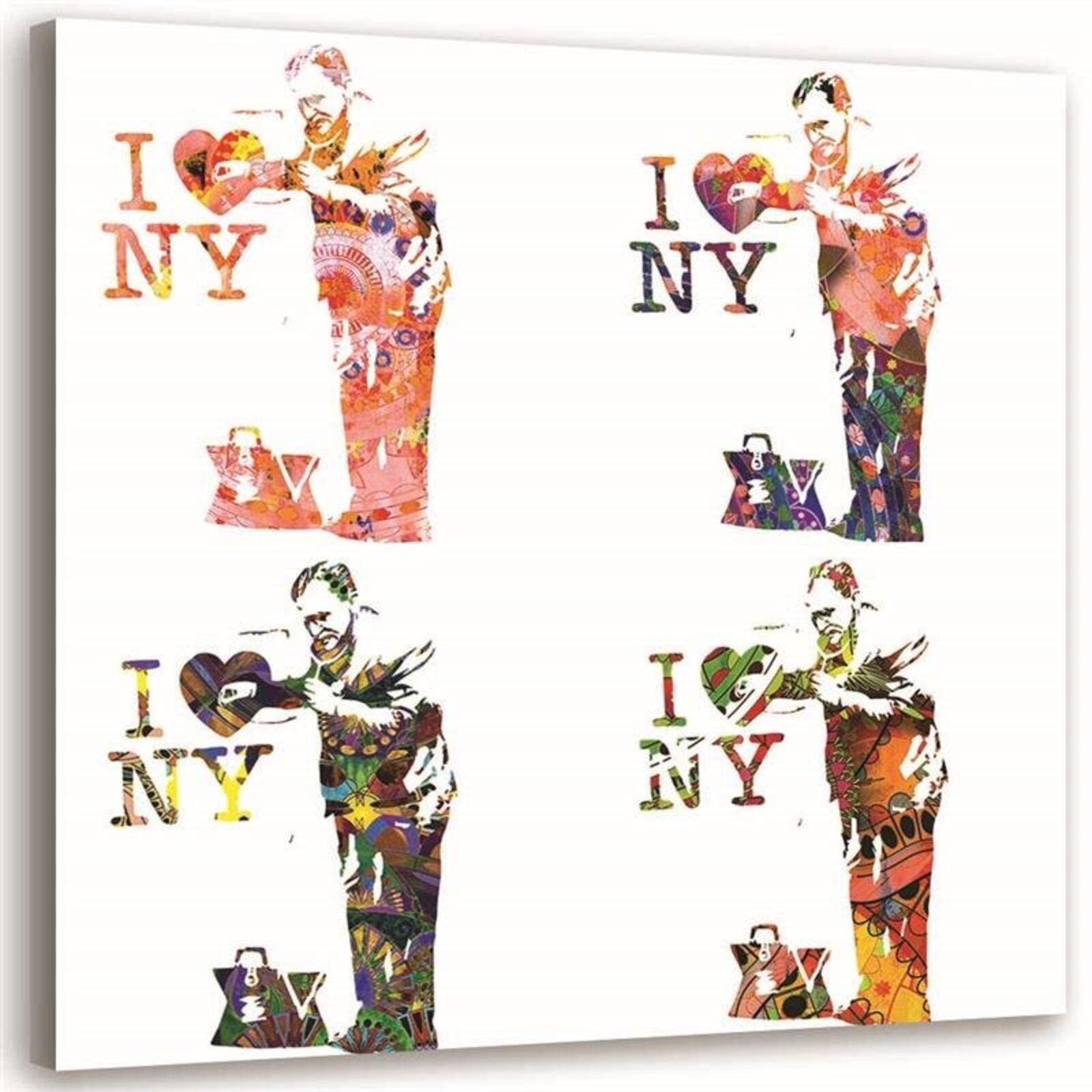 Obraz na płótnie, Mural Banksy I love New York kolaż 1-częsciowy 60x60
