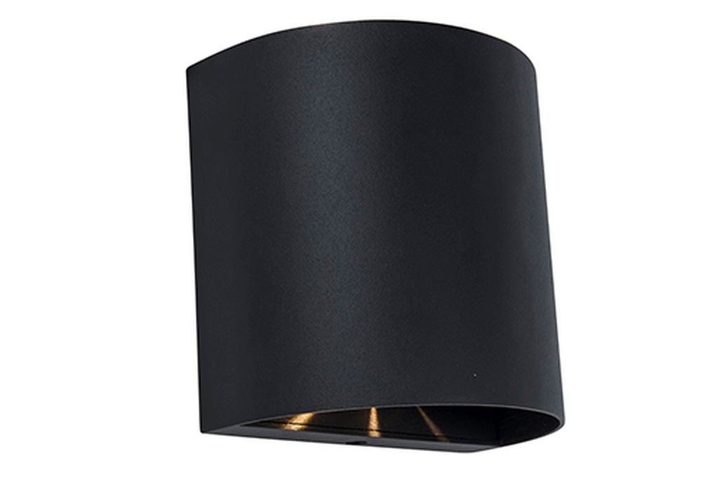 Kinkiet zewnętrzny LED GEMINI czarny mat 10W Ciepła biel 400lm aluminium wym:11x11x7,3cm IP54 Lutec