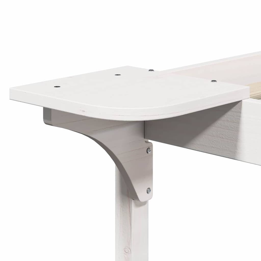 Cadre de lit avec tables de chevet, blanc, pour la chambre, 180 × 210 cm - 9