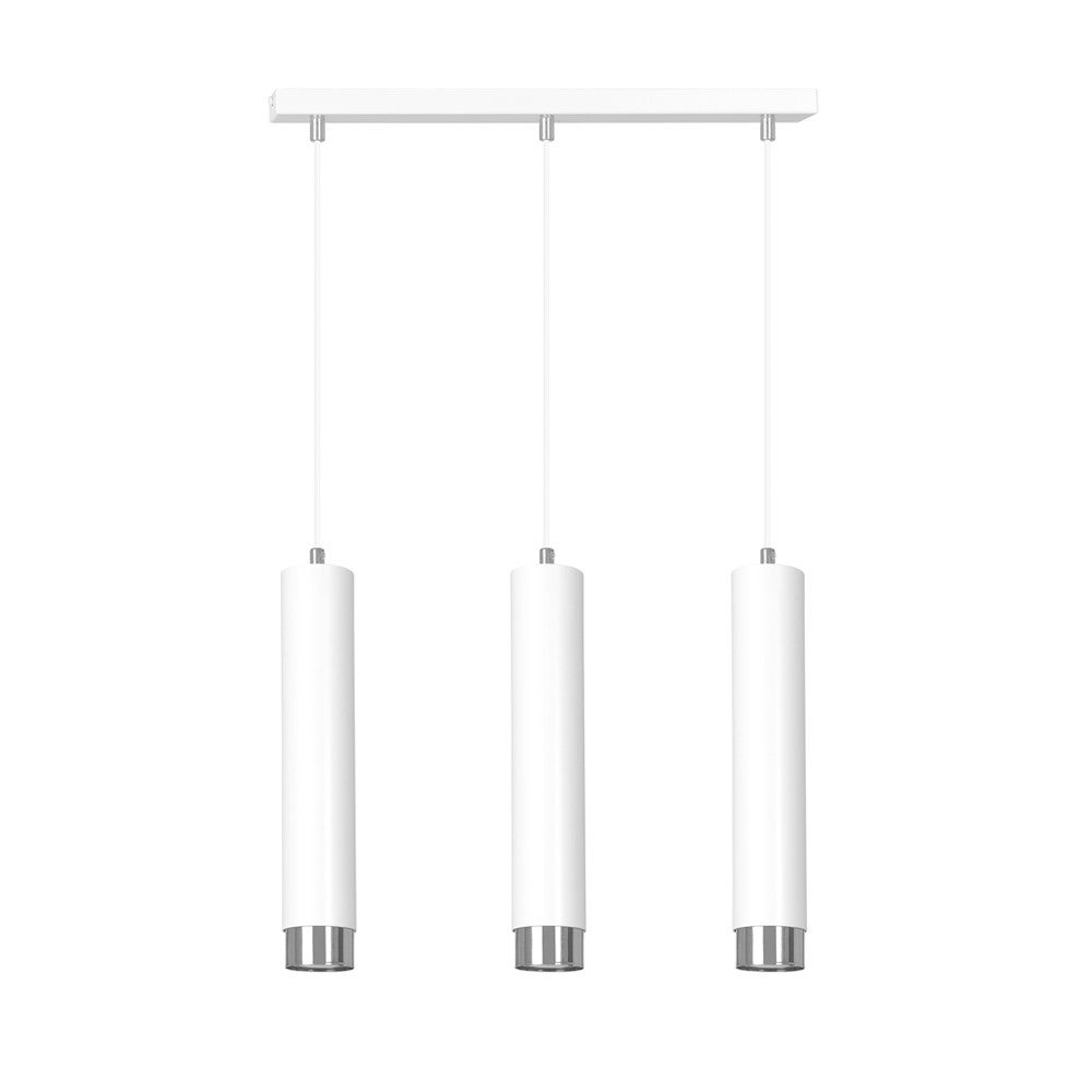 Mura lampa wisząca 3 światła cylindryczny czarny i chrom 3xGU10