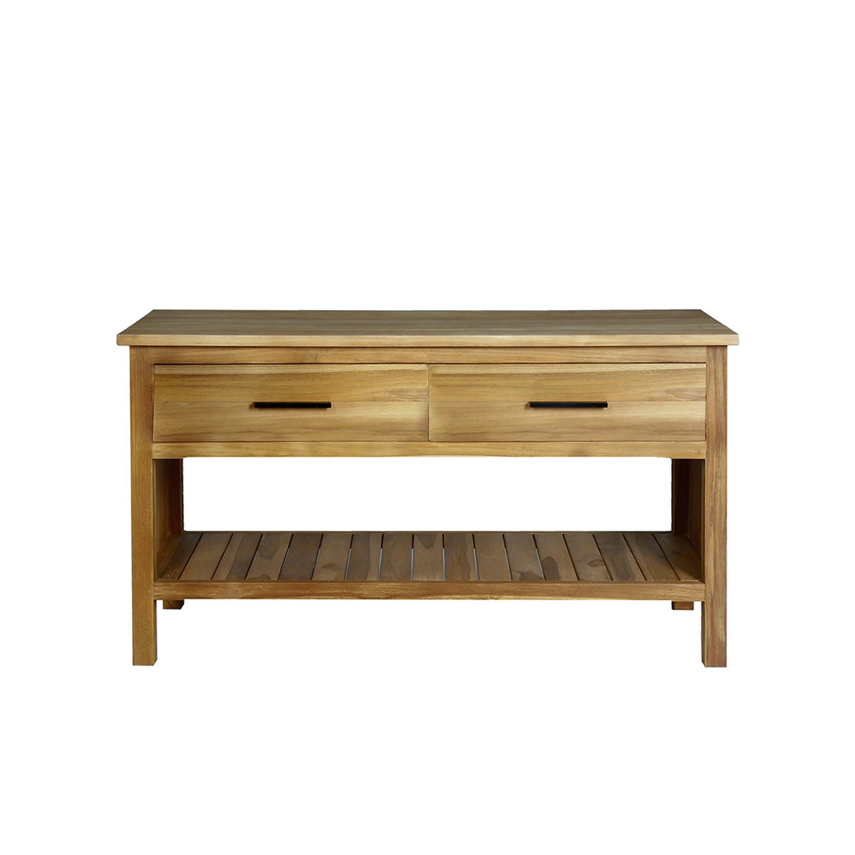 Meuble sous vasque teck massif 135 cm MARLI - 2