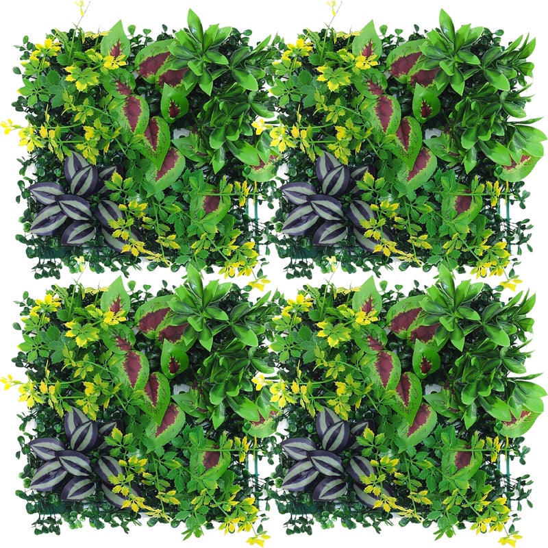 Zestaw sztucznych ścian z roślin sztuczne żywopłoty ogrodzenie dekoracyjne i zapewniające prywatność tło ścienne ze sztucznych kwiatów x cm