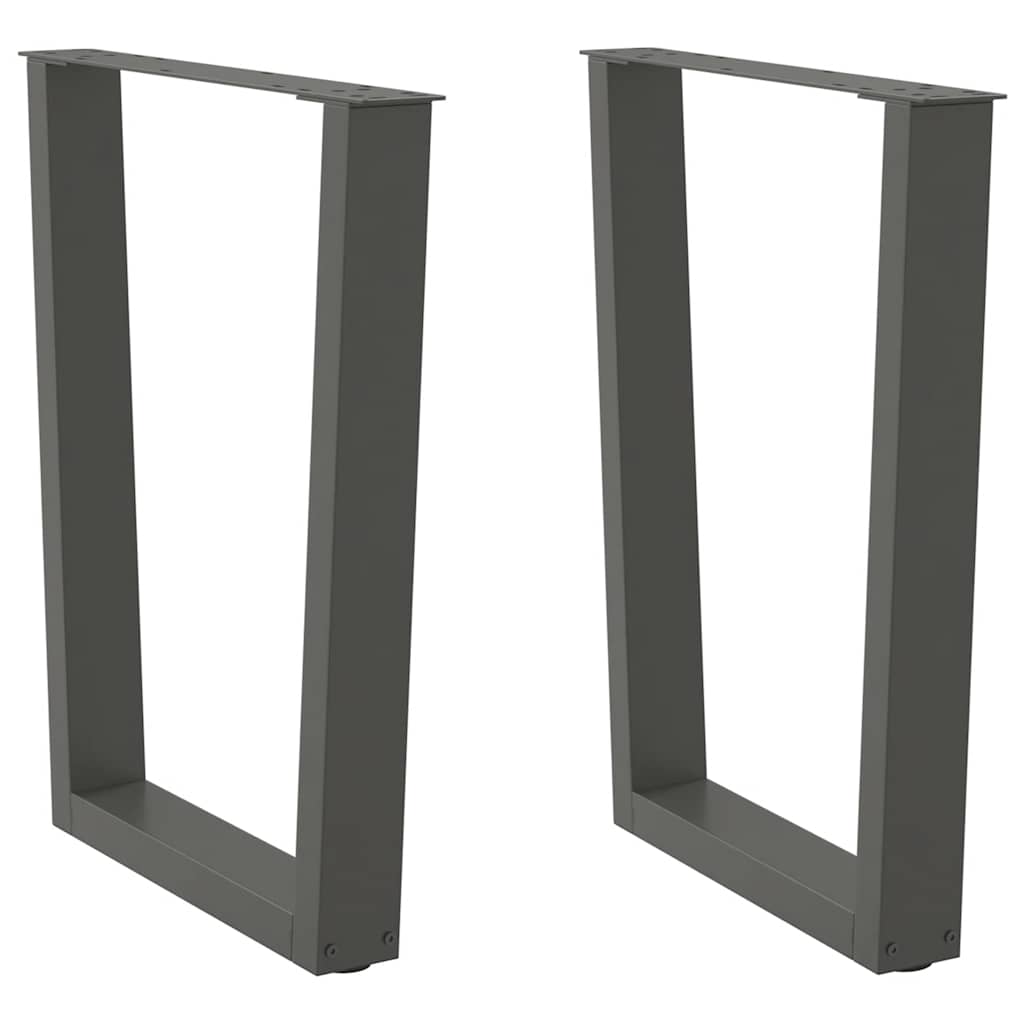Nogi do stołu jadalnego w kształcie litery V 2 szt. Antracyt 70x(72-73,3) cm Stal vidaXL