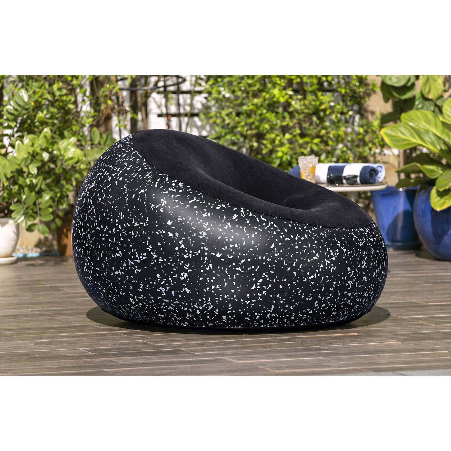 Fotel dmuchany Bestway 75153 pufa dmuchana materac do siedzenia czarny 112x112 cm - 5