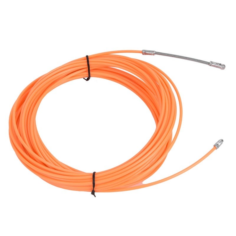 Outil de passage de câble traversant les murs, tire-câbles, fixation de câble, tire-câbles orange, 20 m / 65,6 pi - 7