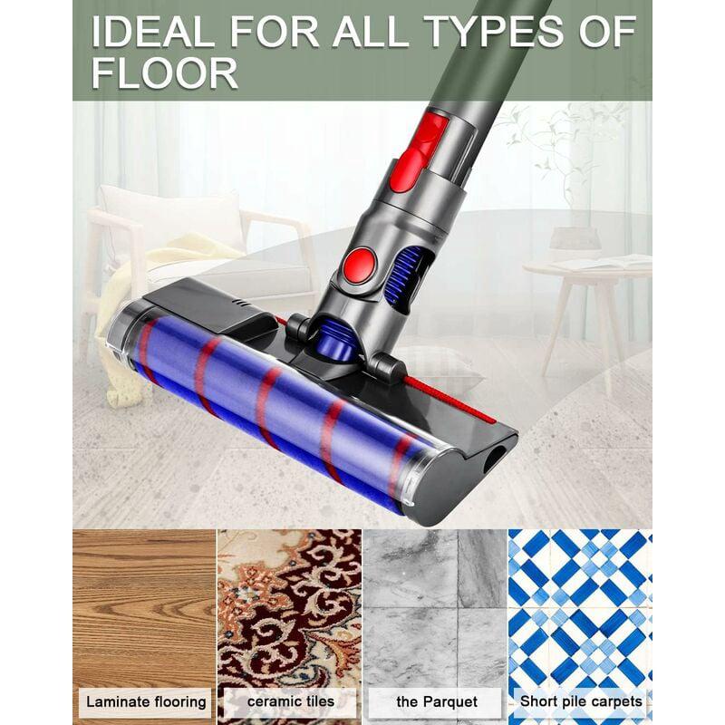 Brosse compatible avec accessoire aspirateur Dyson V10 V8 V7 V11 avec dégagement rapide pour nettoyer les tapis, sols, carrelages - 4
