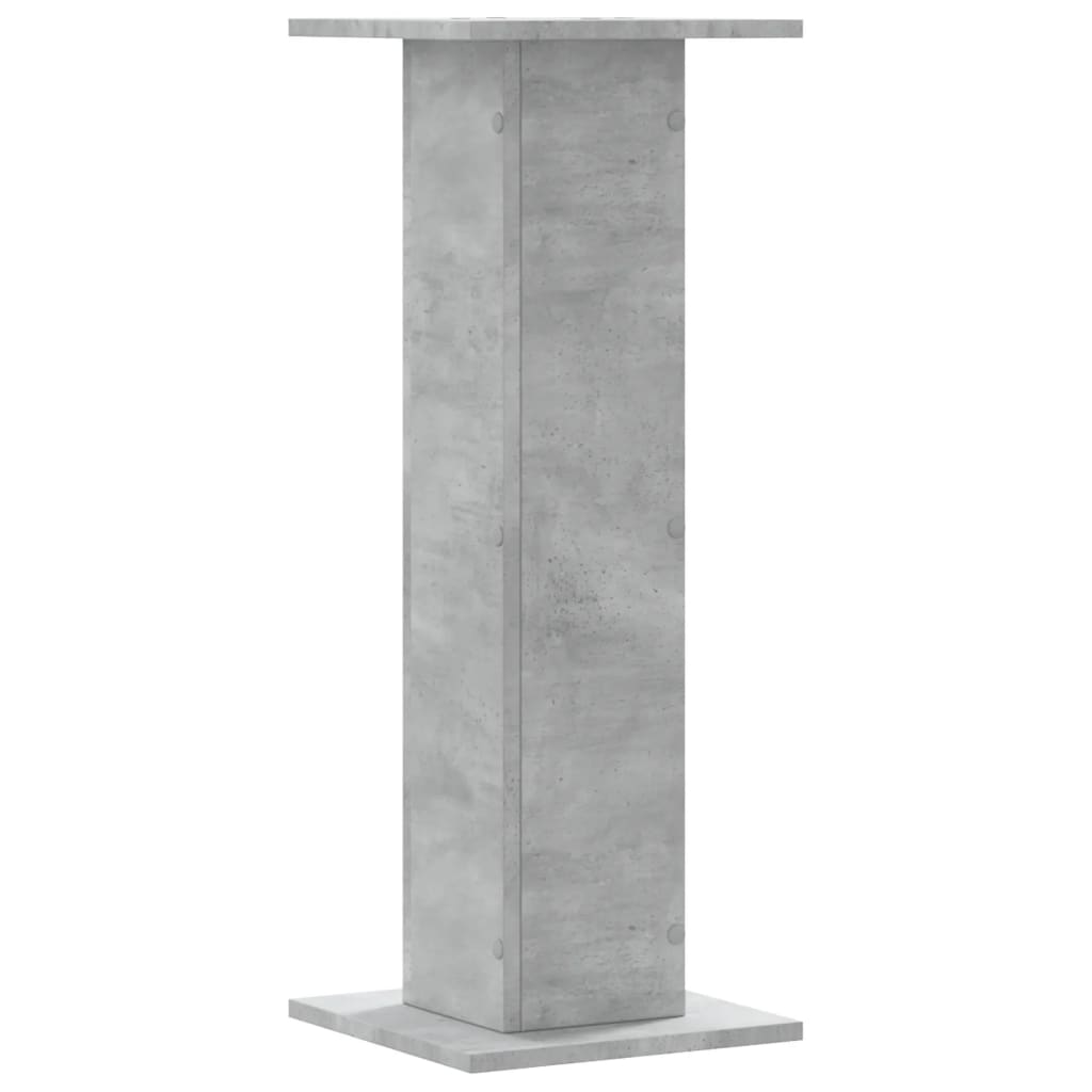 Supports pour plantes, 2 pièces, gris béton, panneau de bois - 5