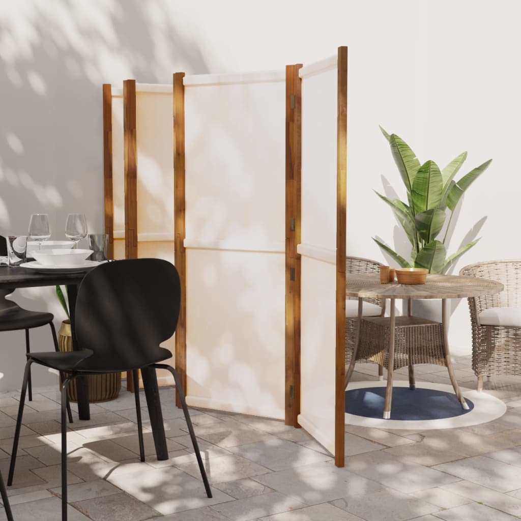 Maison exclusive - biombo divisor de 6 paneles blanco crema 420x180 cm