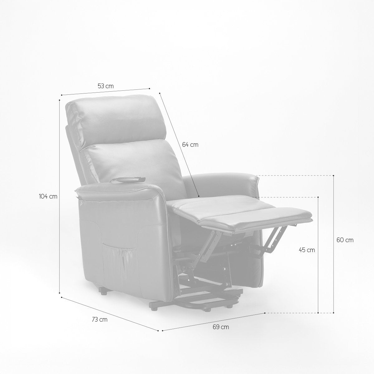 Fauteuil relax électrique avec releveur et roulettes arrière Amalia - 8