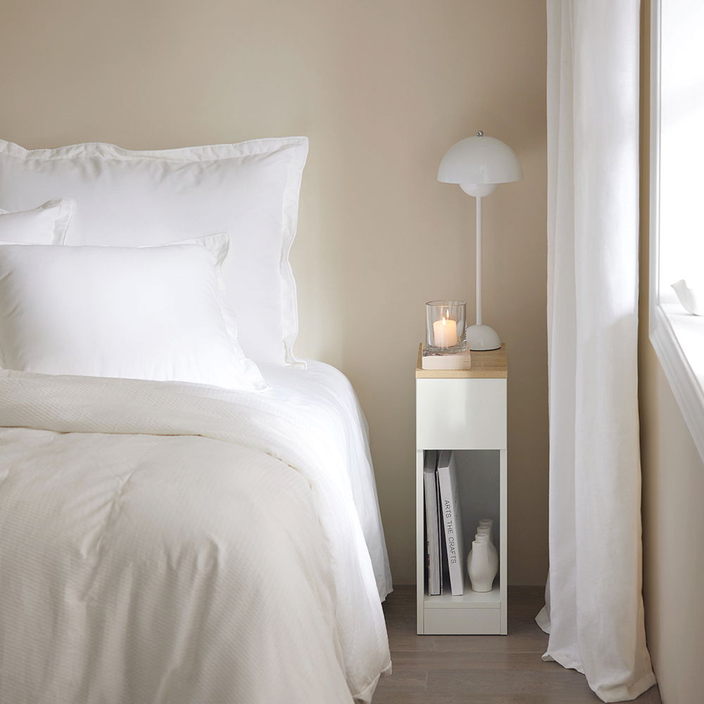 SoBuy Table de Chevet Table de Nuit Bout de Canapé Table d'Appoint Table Basse avec Tiroir pour Salon, Chambre ou Bureau, FBT111-WN - 6