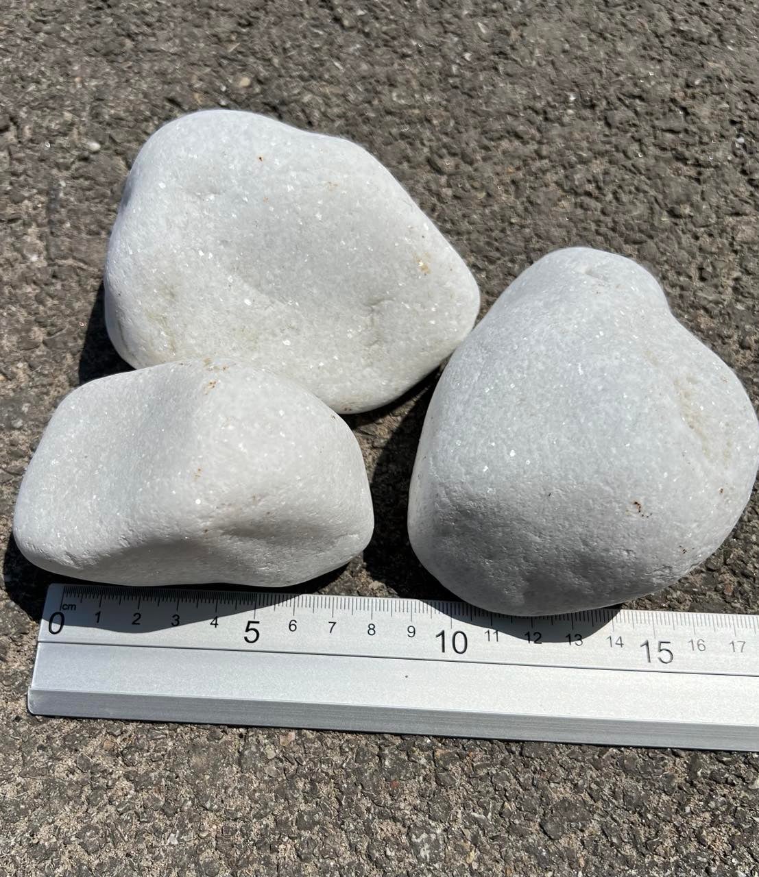 Mármol Canto Rodado Blanco Puro 60/90 mm saco 20 kg Piedra natural - 4