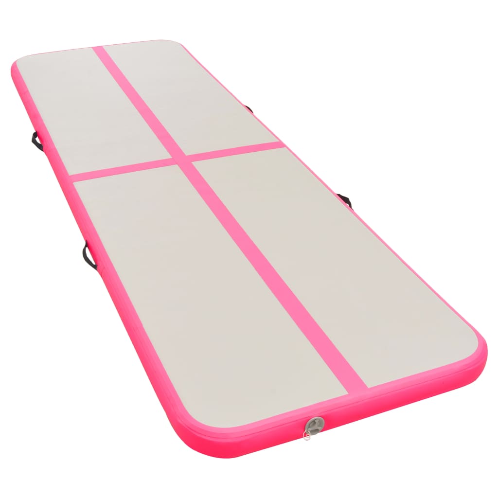 Tapis De Gym Gonflable VEVOR 5 Mètres - Piste D'acrobatie Pour Enfants Avec Pompe Rose