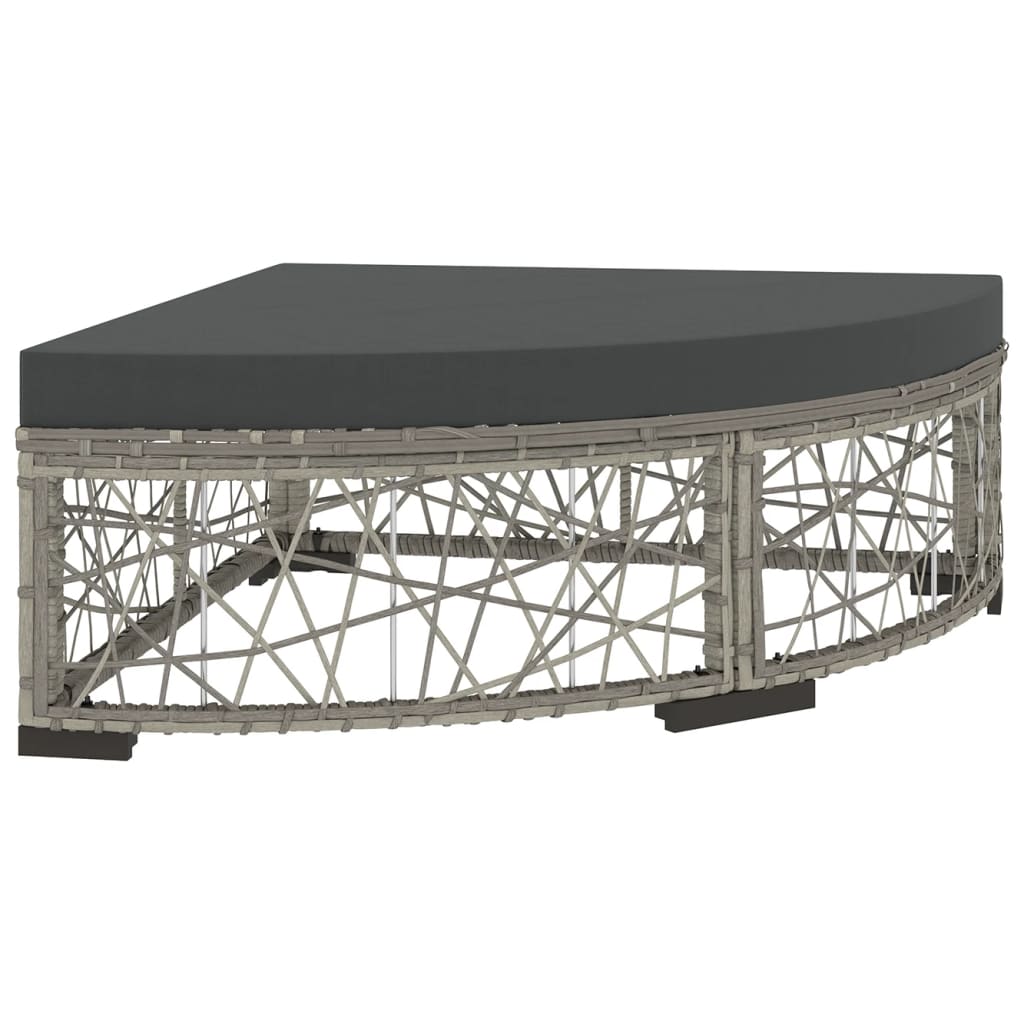 Salon bas de jardin en Polyester Gris 6 personnes - 6