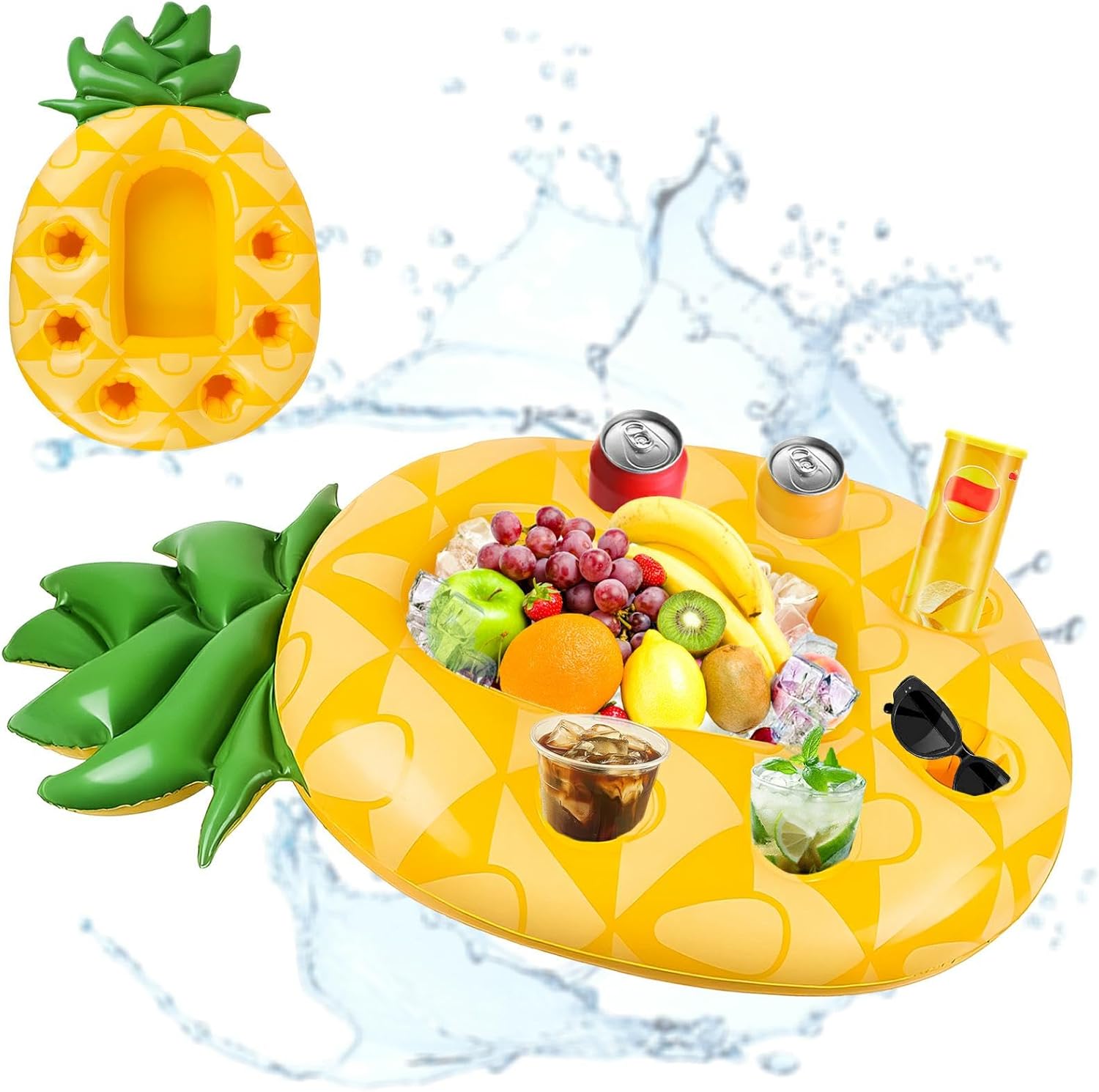 Lettino Gonfiabile A Forma Di Ananas Per Piscina E Spiaggia Arancione Stylex Party - Foto 1