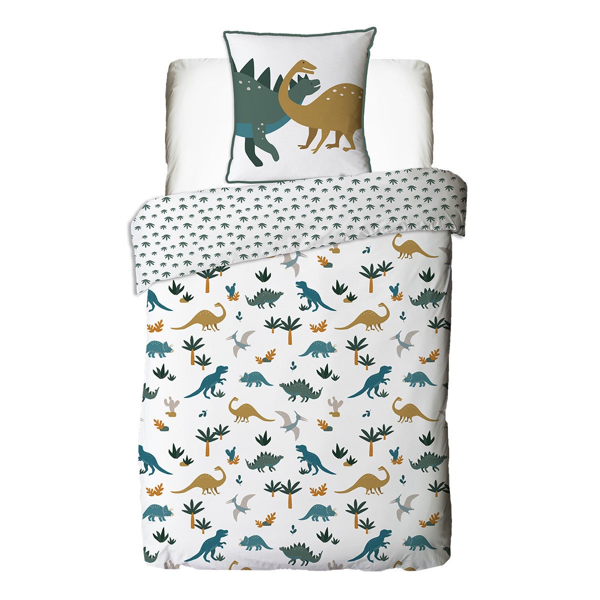 Parure de lit enfant en coton imprimé dinosaure 140x200cm - 4