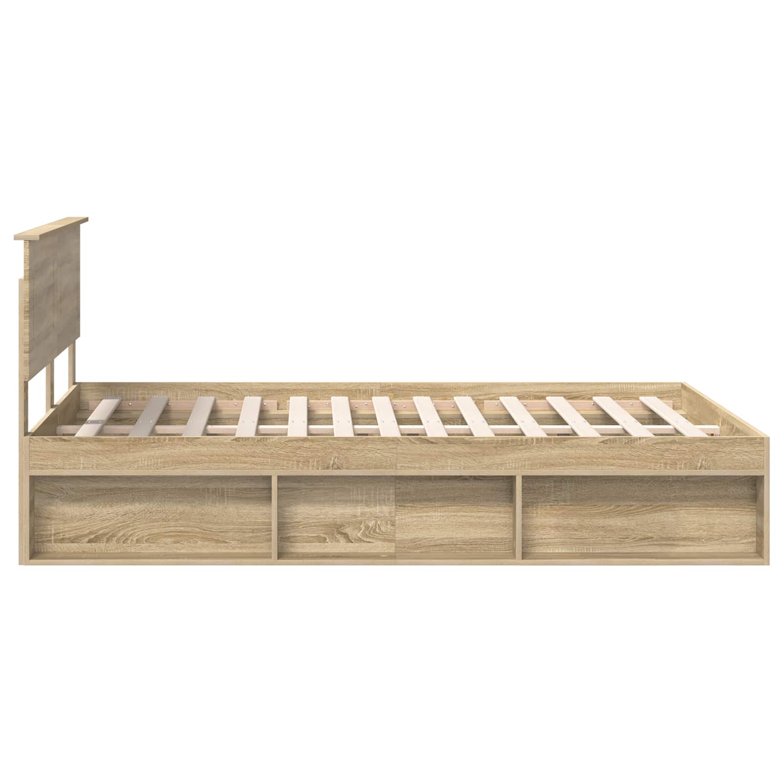 Cadre de lit 140 x 190 cm panneau de bois - 8