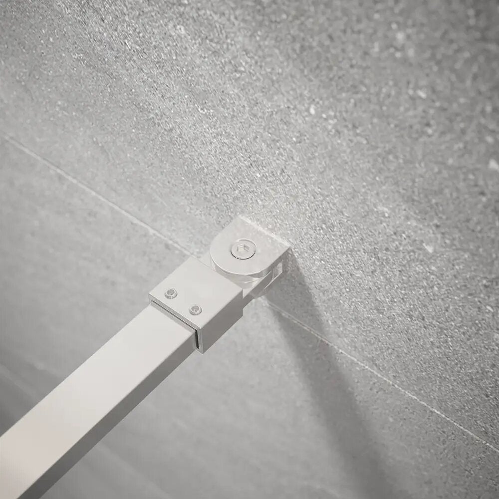 Douche à l'italienne 70 cm + porte 30 cm en verre trempé anti-calcaire 10 mm transparent, profilés chromés | Naxos - 6