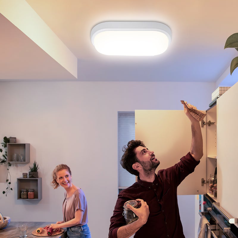 LOVHAUS Ścienna lampa LED zewnętrzna 18W, oświetlenie ścienne zewnętrzne wodoodporne IP65, wysoka jasność, nowoczesny design, ogród, balkon, łazienka