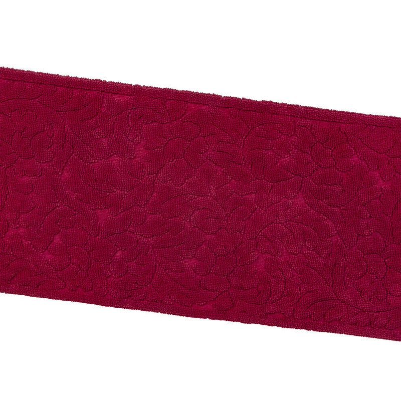 Dywan Miękki Bawełna 53x110 Cm Jednolity Kolor Dywanik Przyłóżkowy Łazienka Chłonny Antypoślizgowy Burgundowy