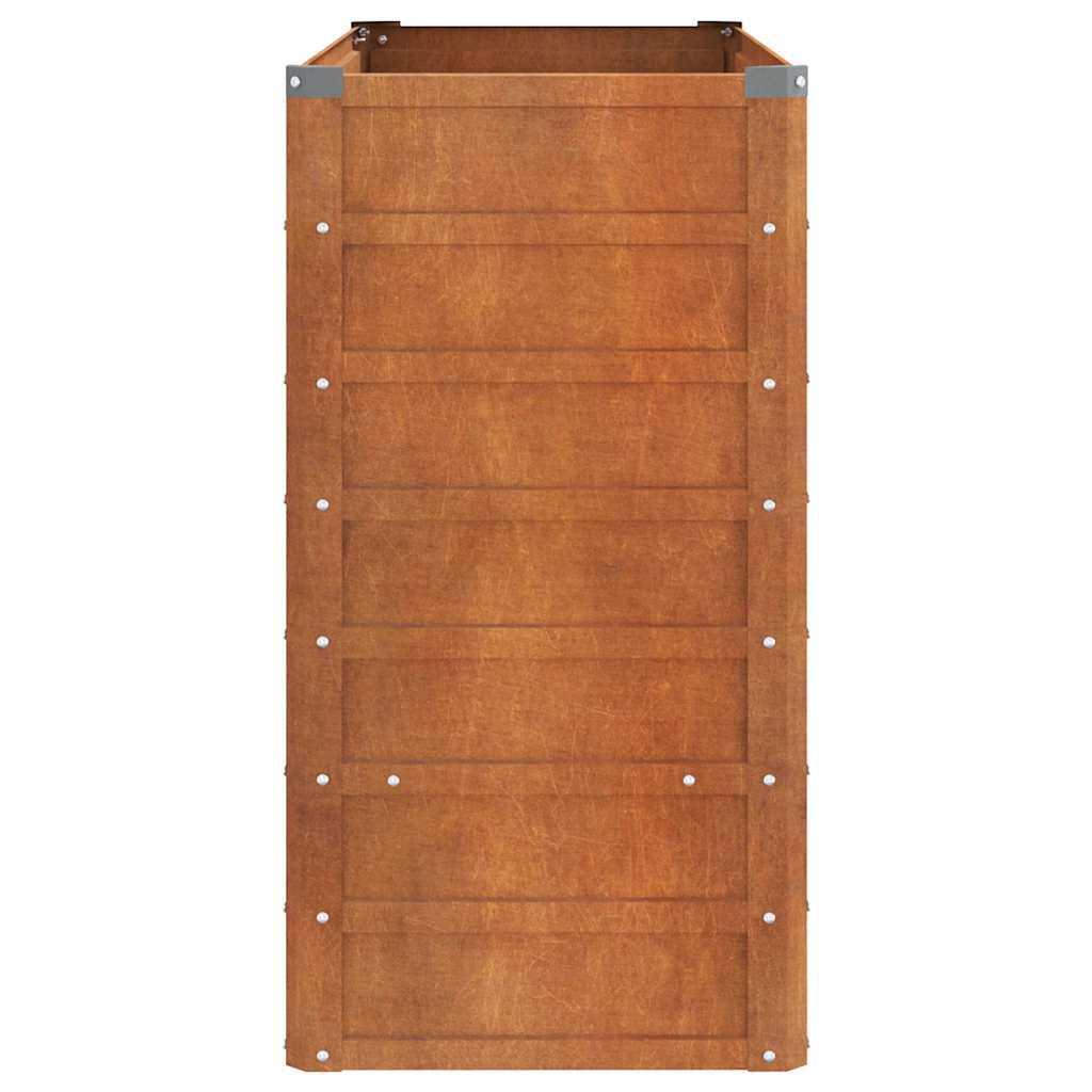 Jardinière - Lit surélevé de jardin - Pot de fleurs rouillé 100x40x77 cm acier corten Couleur évolue n1303l - 5