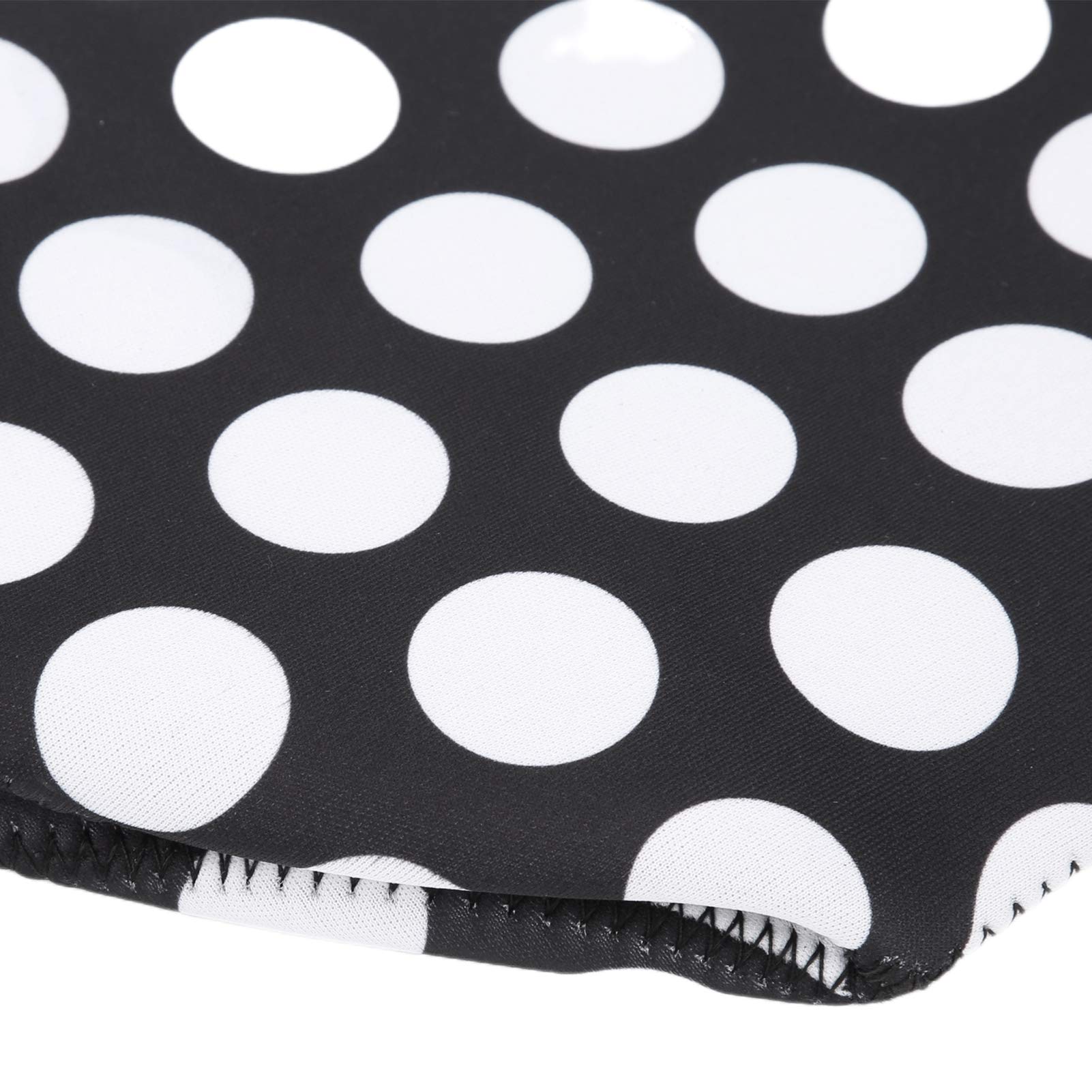 Keenso Borsa Frigo Termica In Neoprene Per Pranzo - Impermeabile E Isolante, Sacchetto Portavivande Per Picnic E Spesa, Design A Cerchi Bianco E Nero, Capiente 16x23x31 Cm