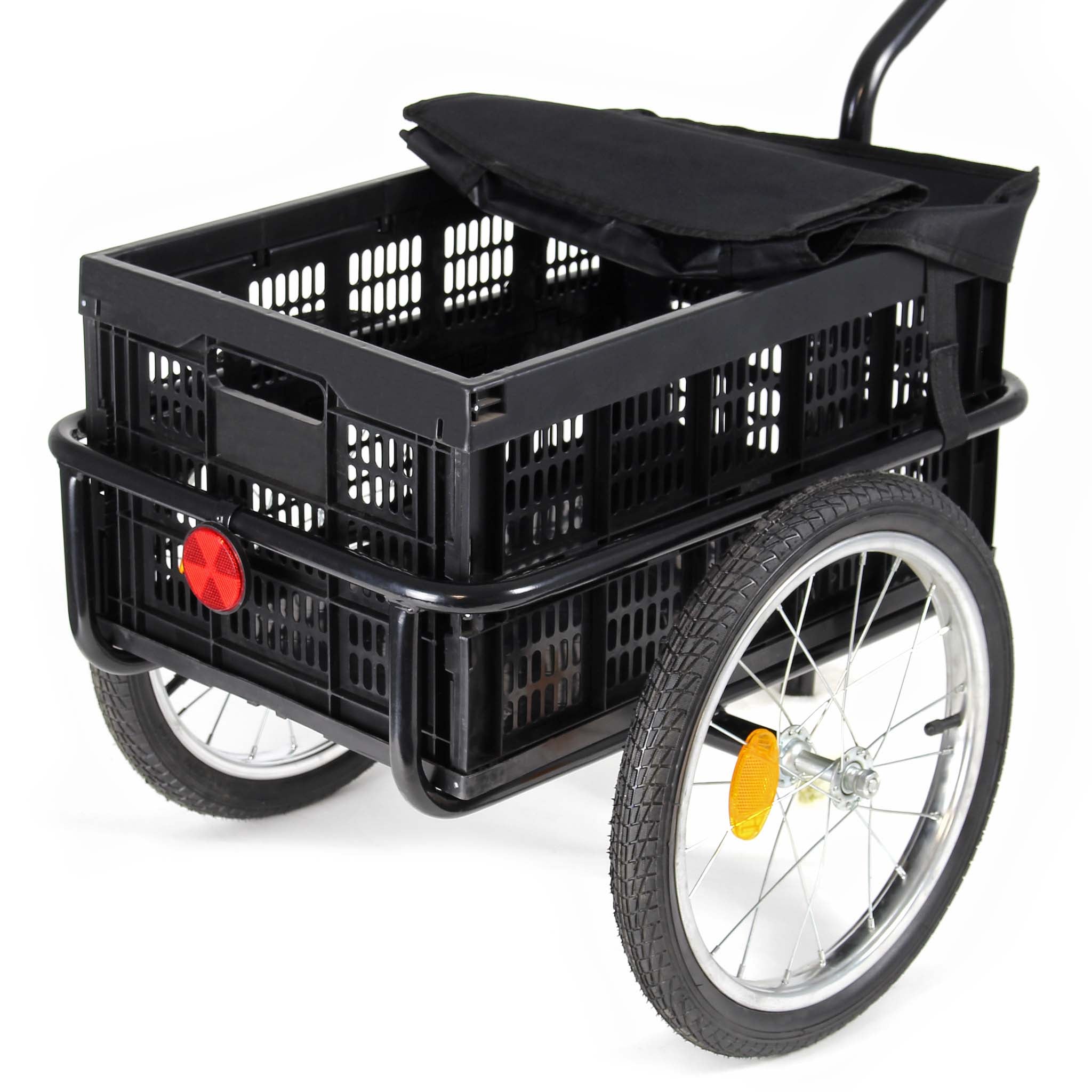 Remorque pour vélo 50 kg max., 1450 x 575 x 730 mm, Attelage rapide, Charrette à bras, Transport de charges Randonnée Voyage, Chariot pour… Wiltec - 2