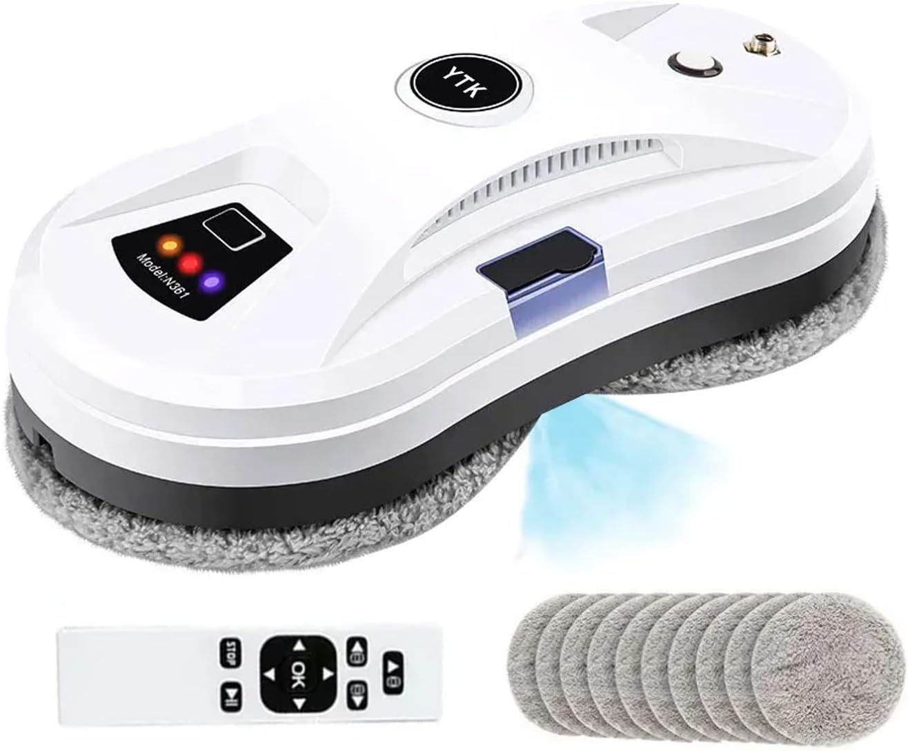Oamger Robot Lave-Vitres Automatique 5600Pa - Nettoyage Autonome, Pulvérisation Intelligente, Télécommande Incluse, Parfait Pour Fenêtres Et Surfaces Vitrées - 10