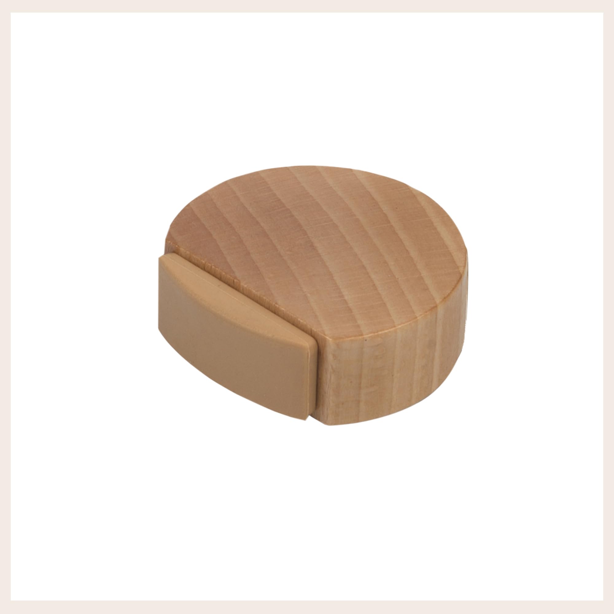 Butée de Porte Adhesive - Arrêt de Porte en Bois pour Sol et Parquet - Stop Porte Adhésif - Butoir de Porte Discret et élégant - Lot de 4 (Hêtre) - 6