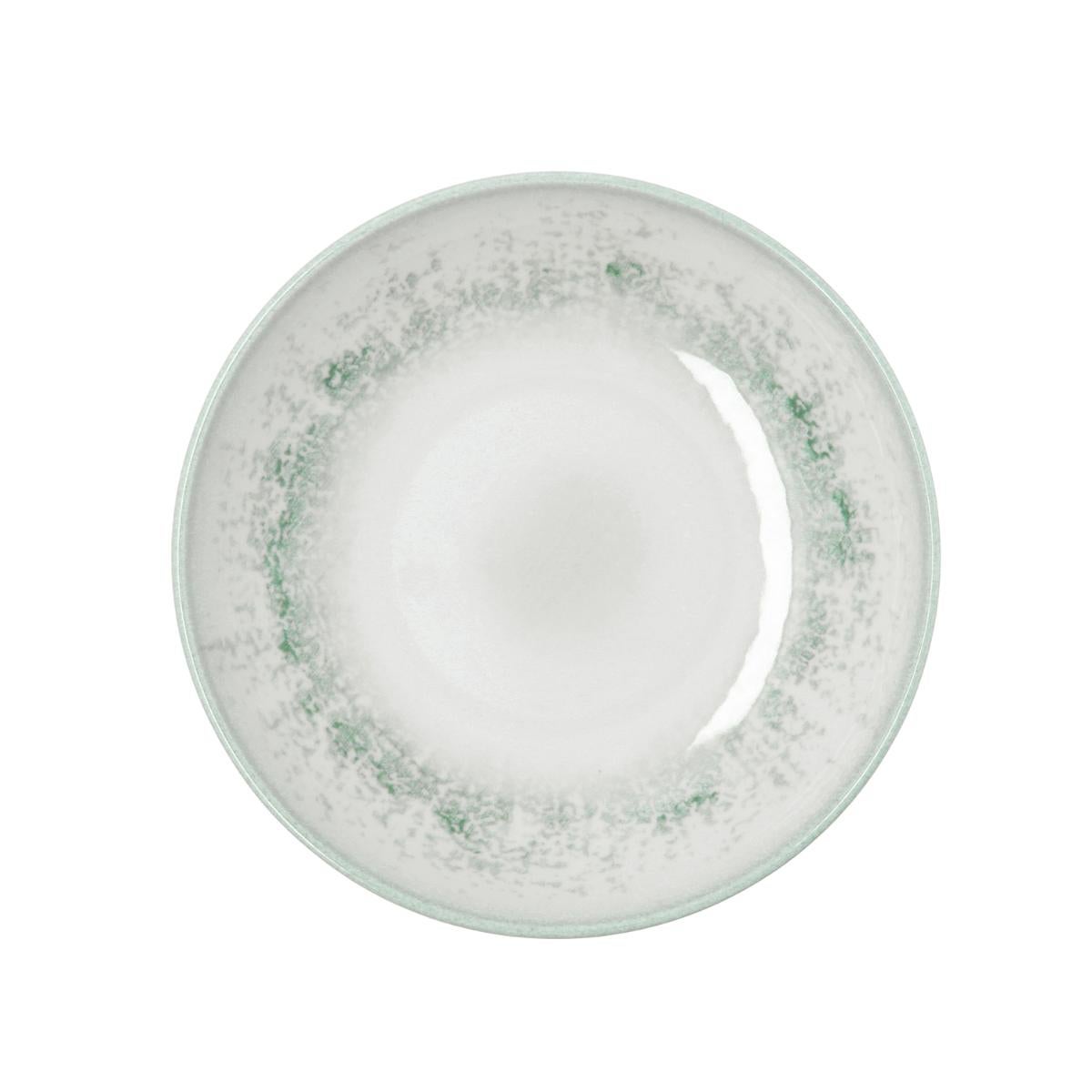 Set 6 platos hondos porcelana 23cm bidasoa kai hydrozero - verde apto microondas