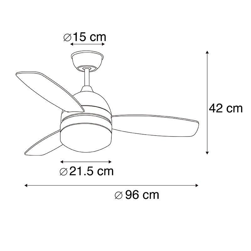 Ventilateur de plafond bronze avec télécommande - Rotar - 3