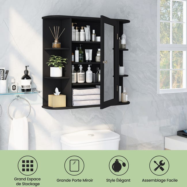 Armoire murale de salle de bain avec etageres reglables Armoire murale de salle de bain avec etageres reglables