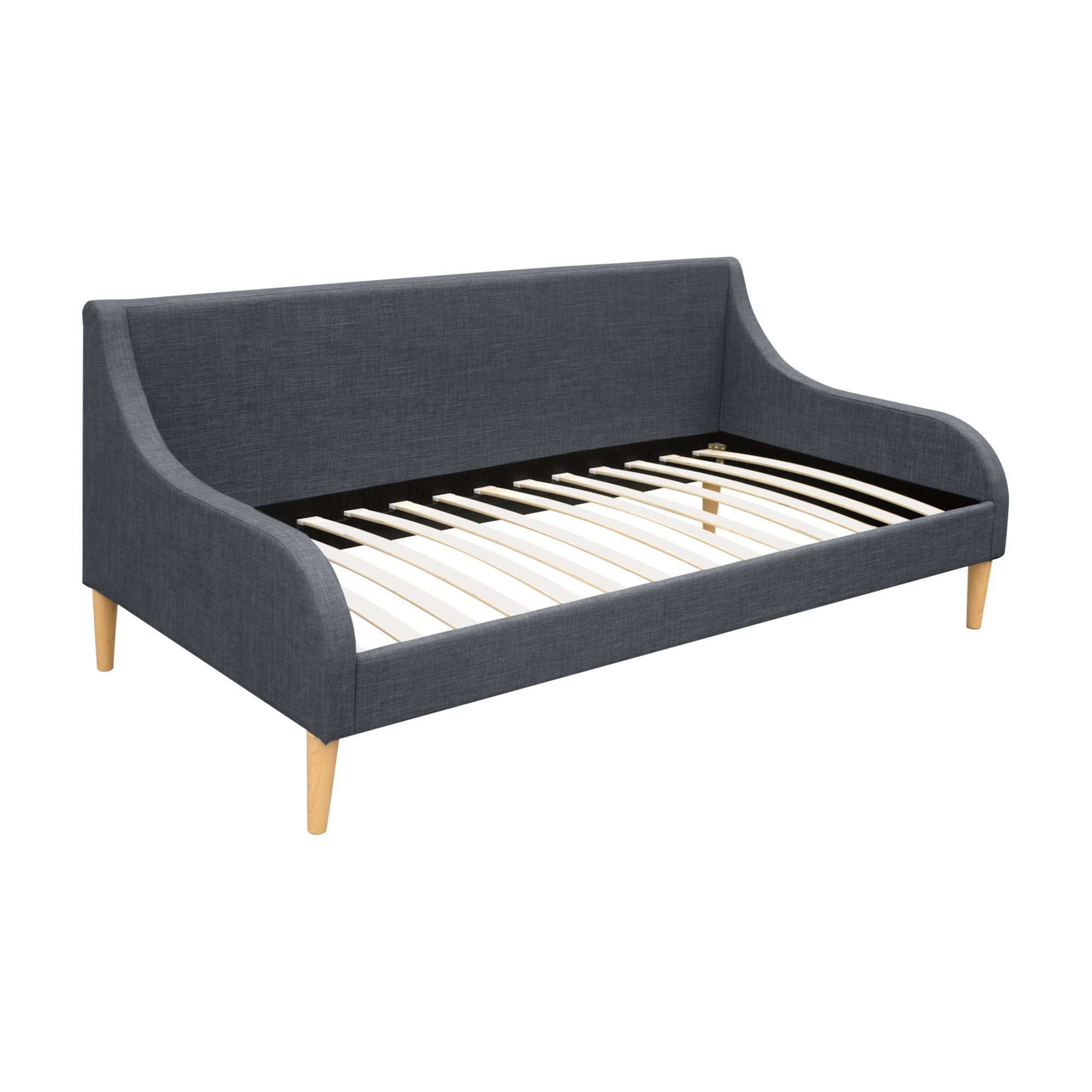 Divan 215 x 100 x 90 cm Gris Foncé [en.casa] | Leroy Merlin