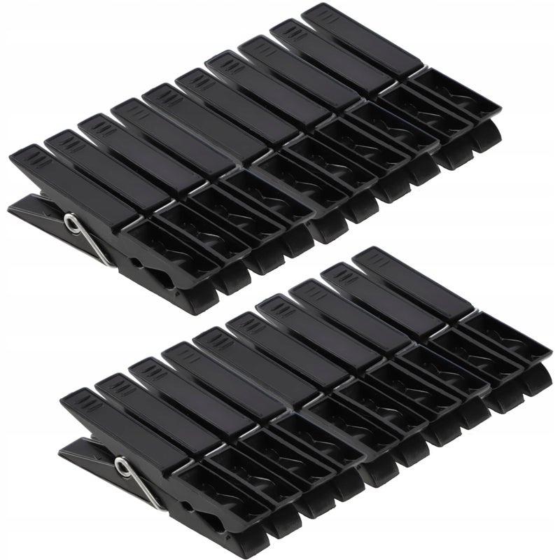 KLAMERKI DO PRANIA SPINACZE NA BIELIZNĘ PRANIE ŻABKI MOCNE CZARNE 20 szt