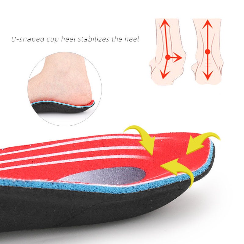 Semelles Orthopédiques Anti-Fasciite Plantaire – Soutien Voûte, Massage Talon, Soulagement Épine Calcanéenne, Pied Plat, XS