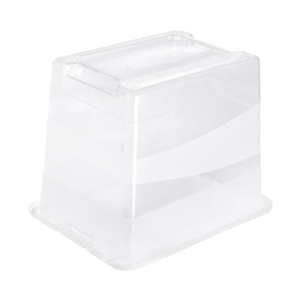 Boîte de rangement jouet avec couvercle 24 litres - Transparent - 4