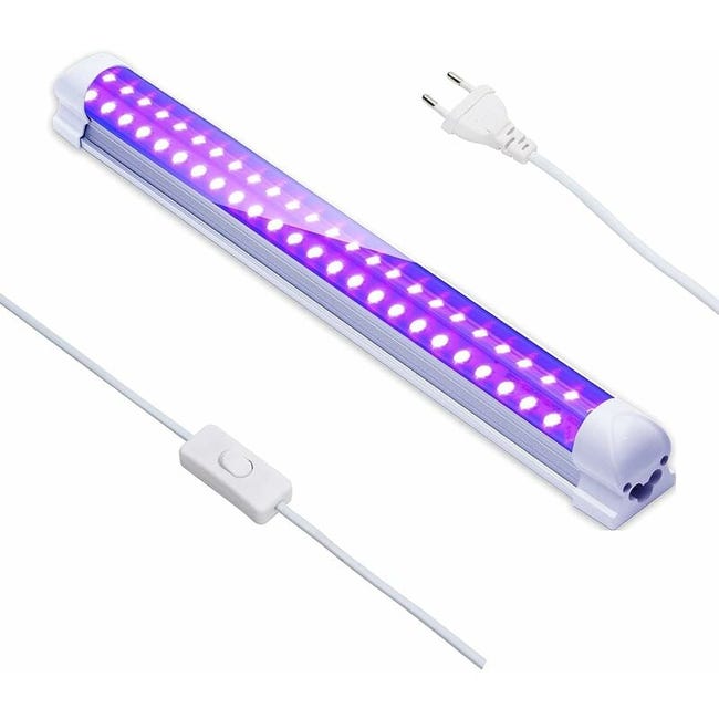 395 nm 10 W LED Tube Blacklight, 48 diod LED UV Strip, oświetlenie dyskotekowe DJ, Halloween, impreza świąteczna, malowanie ciała, czarne światło Flu