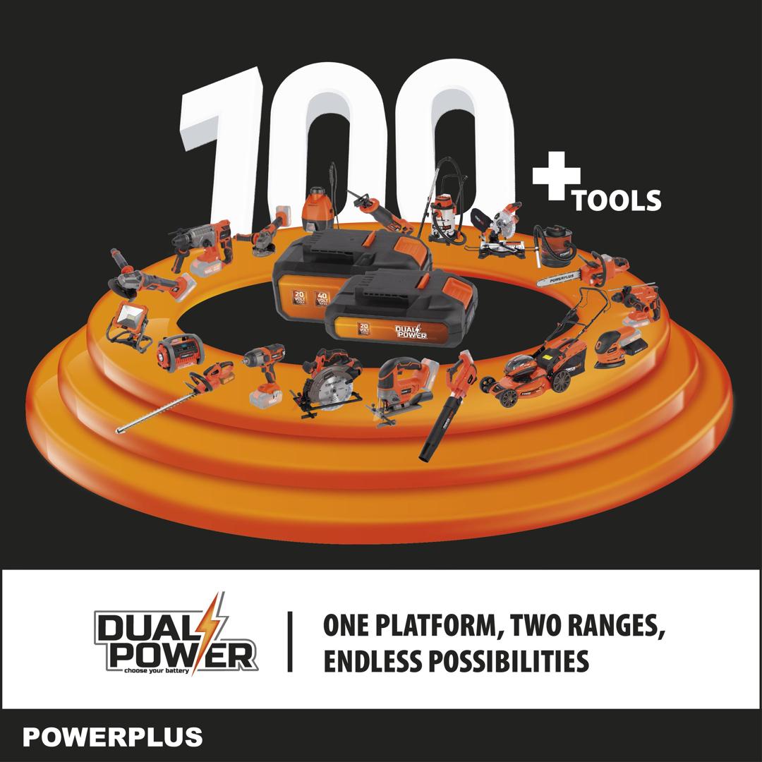 Powerplus Dual Power Pulvérisateur à Batterie POWDPG80460 - 20 V à Dos,6 Bars,1500 ml/min.,16 l, 4 Buses Incluses, Outillage Jardin - 9