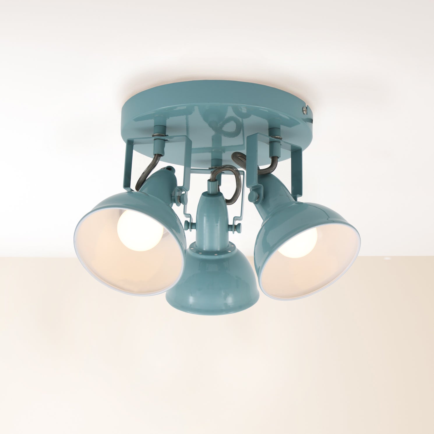 Plafonnier rétro Spot BRILONER LEUCHTEN SOFT, 40 W, IP20, noir-doré, métal, excl. 3x E14, Ø 21 cm - 5