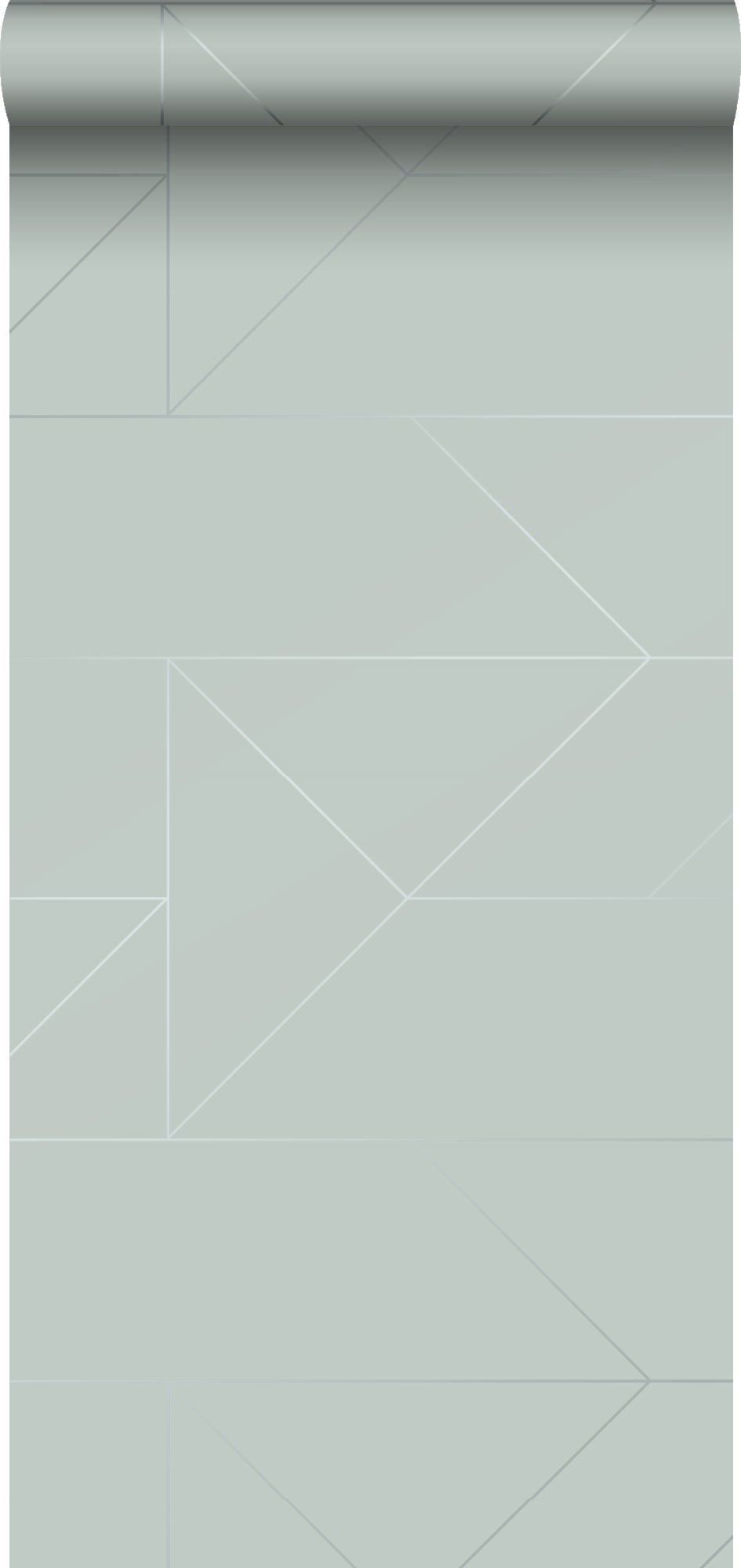 Papel pintado líneas gráficas verde celadón - 0,53 x 10,05 m - origin wallcoverings