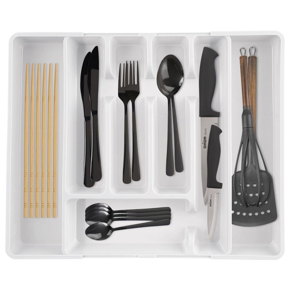 ECO Portaposate Per Cassetti – 5 Scomparti In Plastica Alimentare – Dimensioni 35x28 Cm – Colore Marrone – Lavabile In Lavastoviglie - 4