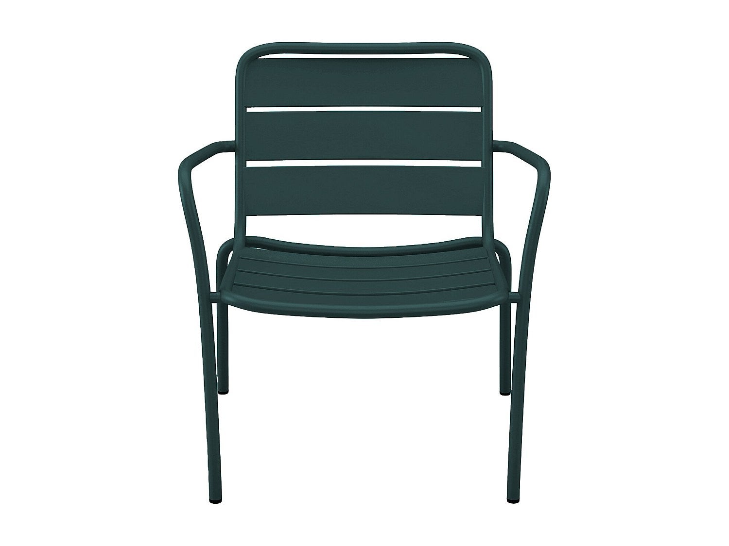Fotel niski ogrodowy sztaplowany z metalu - Butelkowa zieleń - MIRMANDE marki MYLIA