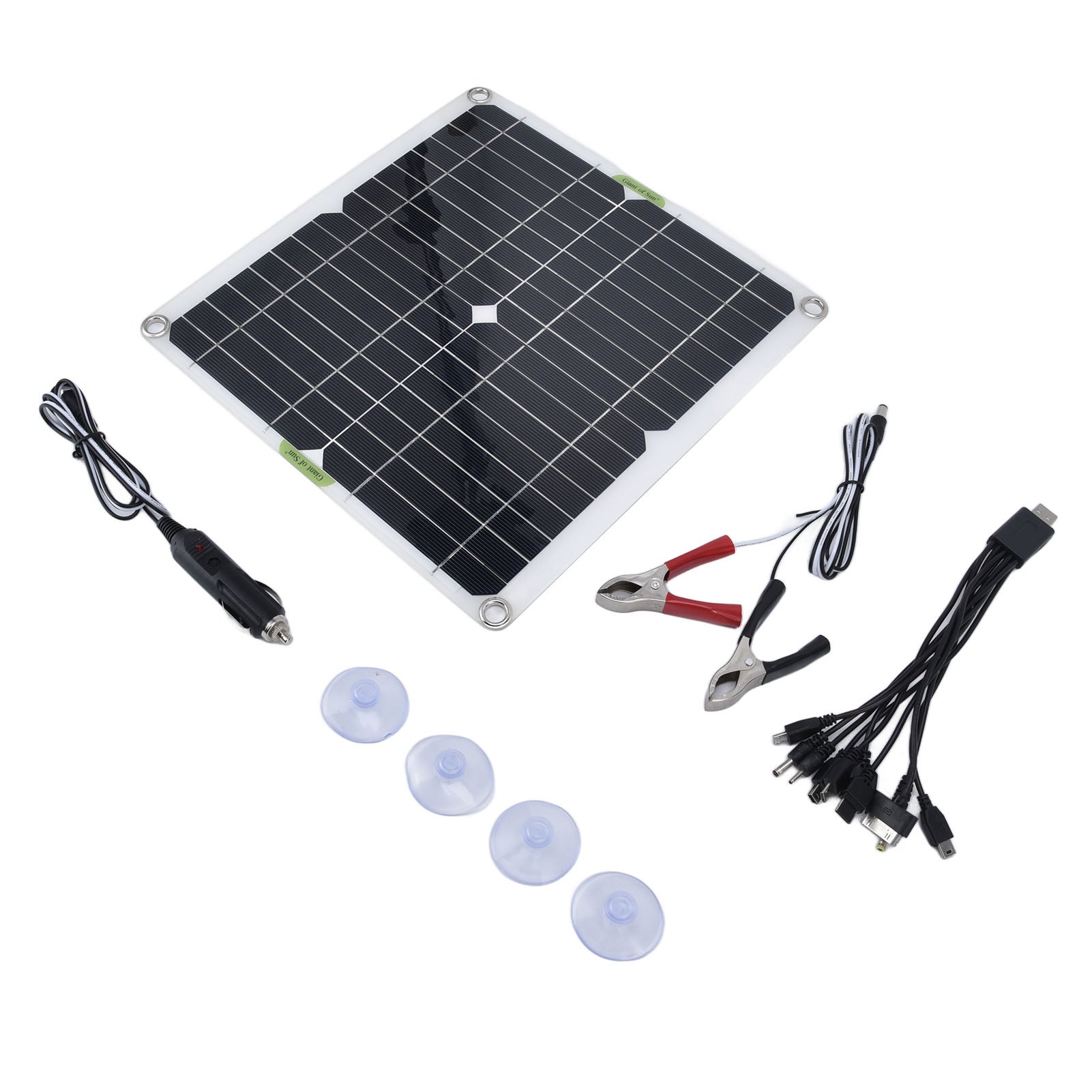 Carregador solar, 200W 5V, impermeável, portátil, para automóvel, casa, luz - 4