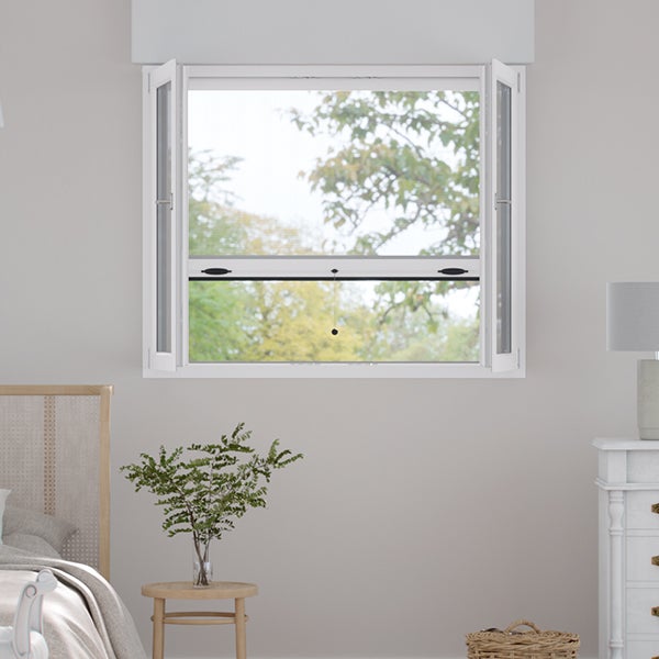 Mosquiteras Enrollables Sin Taladrar Color Blanco 58x59 - Cortinadecor - 2