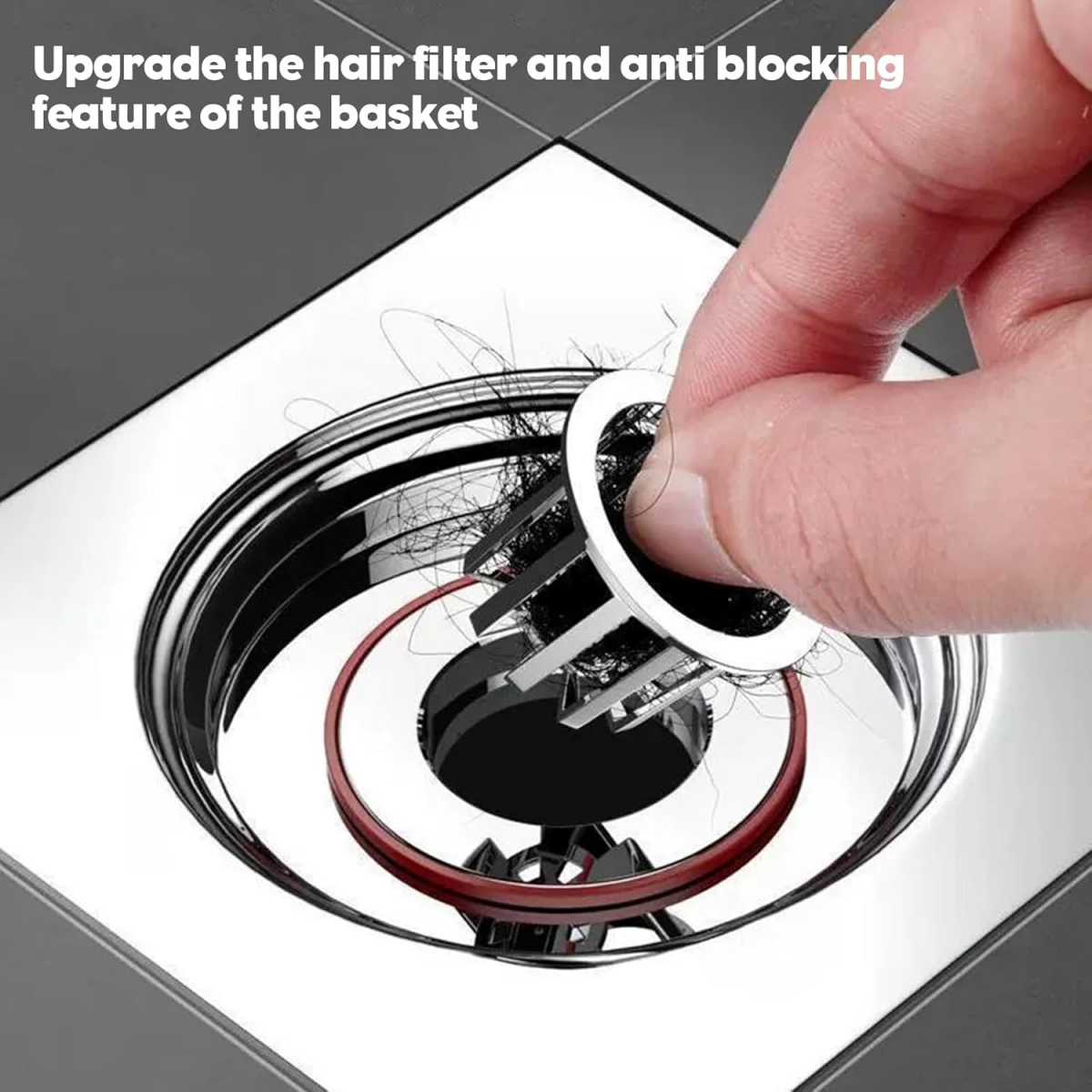 Conjunto de filtros para cabelo transparentes para chuveiro válvula anti odores para sifão de esgoto diâmetro a cm filtro anti retorno para varanda - 5