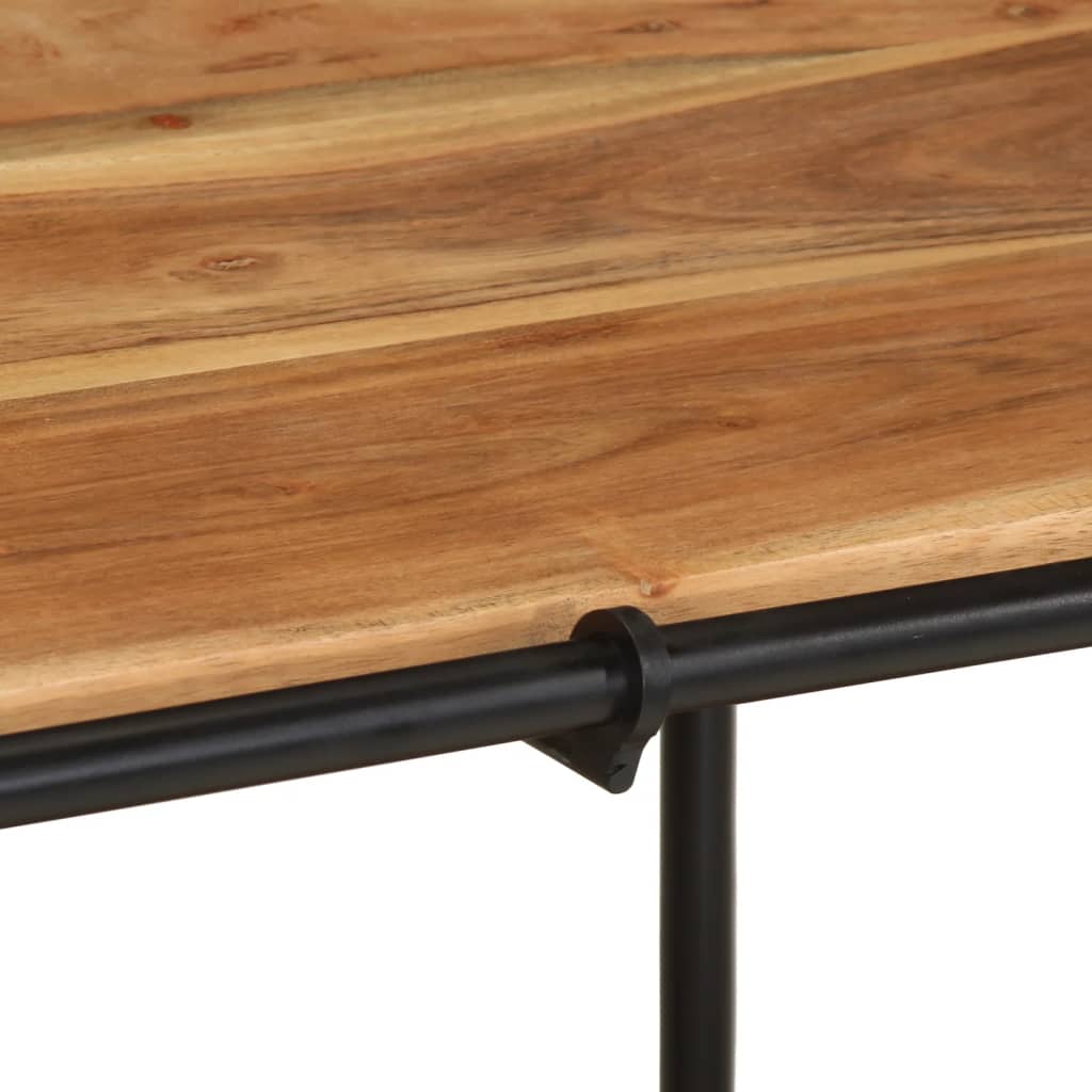 Móvel tv em madeira de acácia maciça 100x42x40 cm - COMFORTXL - 7