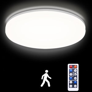 Plafoniera LED Combuh 18W - Lampada Da Soffitto Con Sensore Movimento E Crepuscolare, IP44 - Foto 11