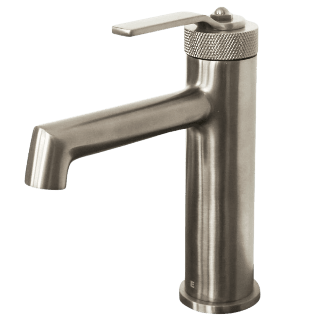 Molette bateria umywalkowa niska szczotkowana stal nierdzewna