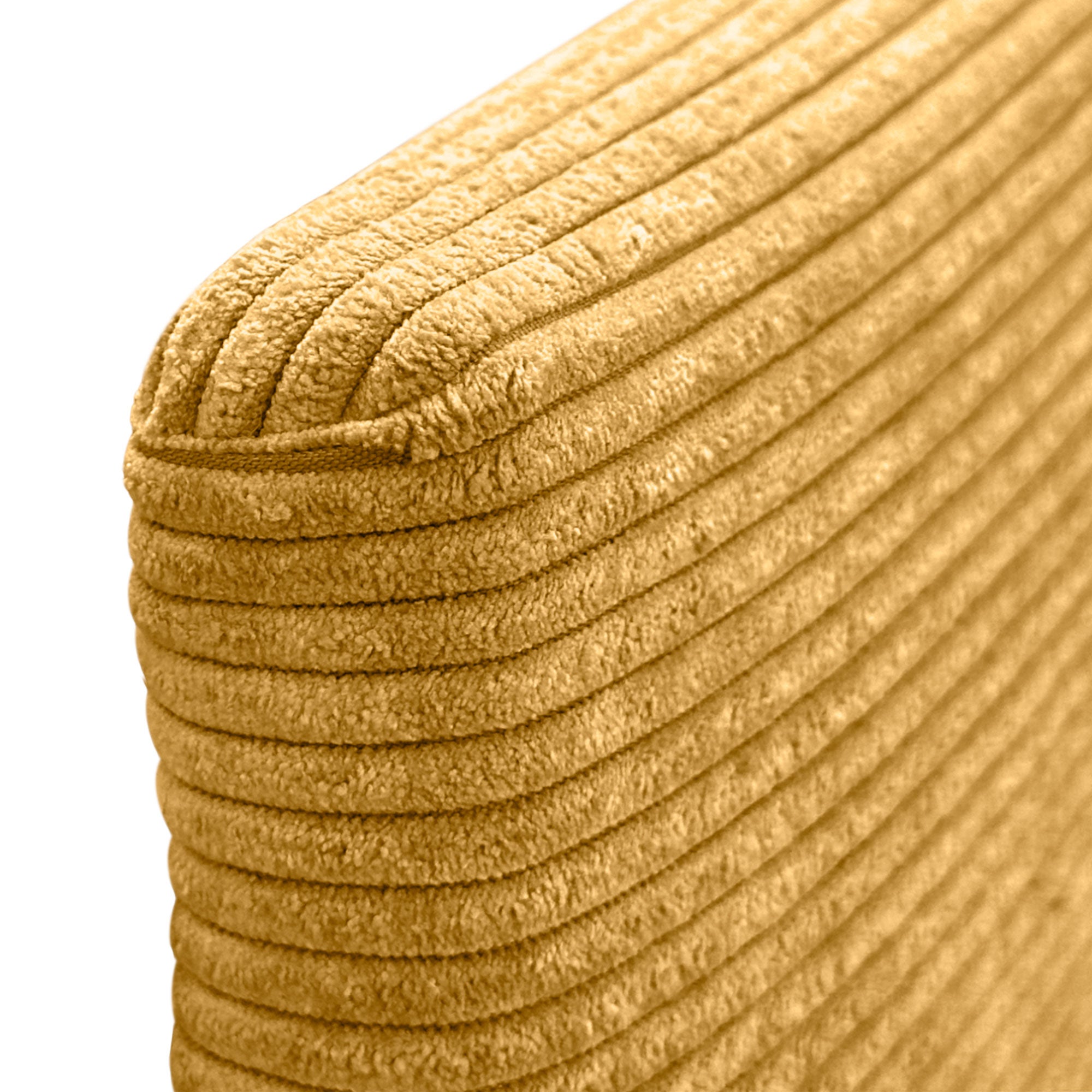 DHOME Cabecero de Pana Liso Alta Gama Moderno Cabezal Tapizado Cama Lujo Dormitorio Acolchado (Mostaza, 90x60cm) - 5