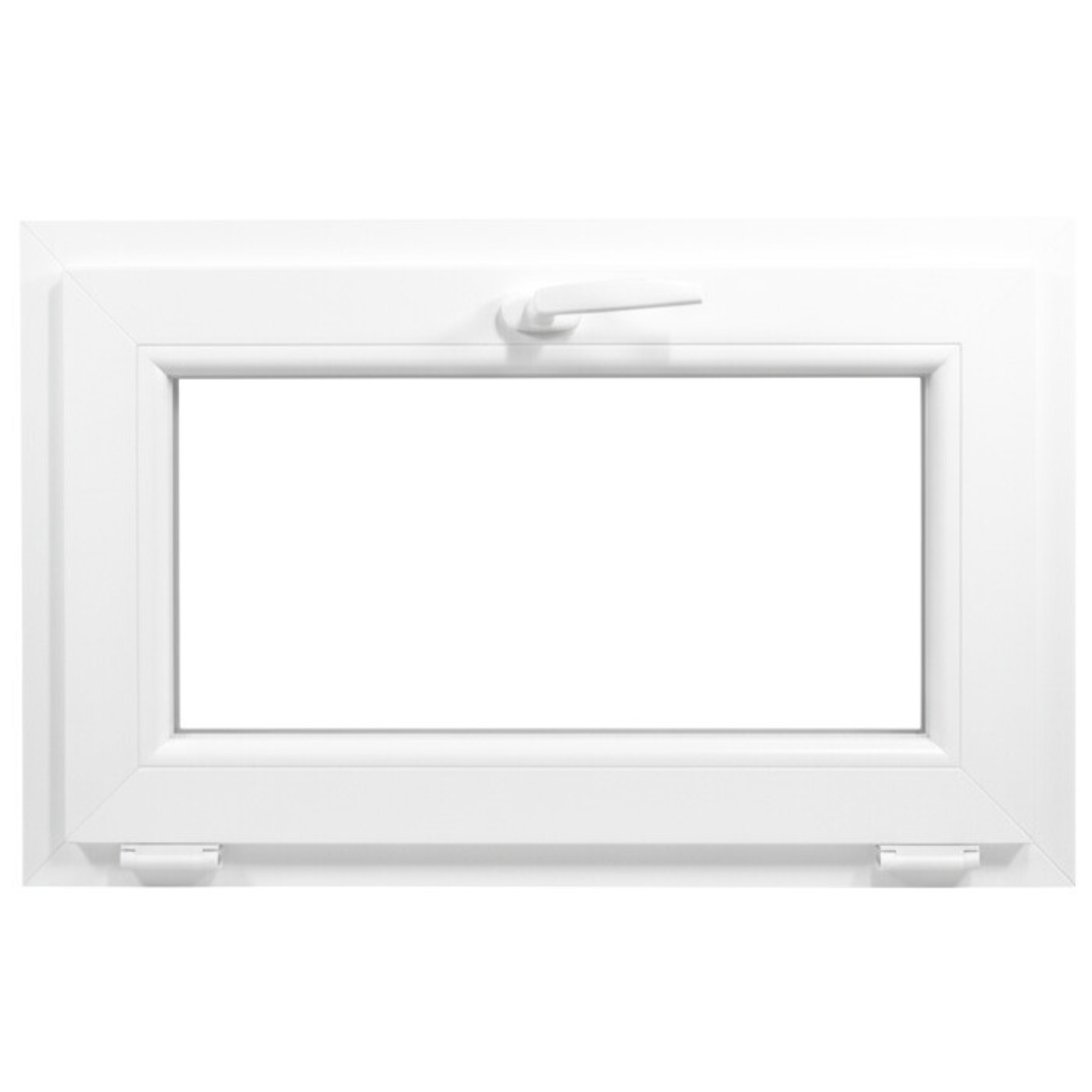 Fenêtre PVC Renforcé 50×100 cm blanche à soufflet | Verre dépoli – Profilé Aluplast - 2