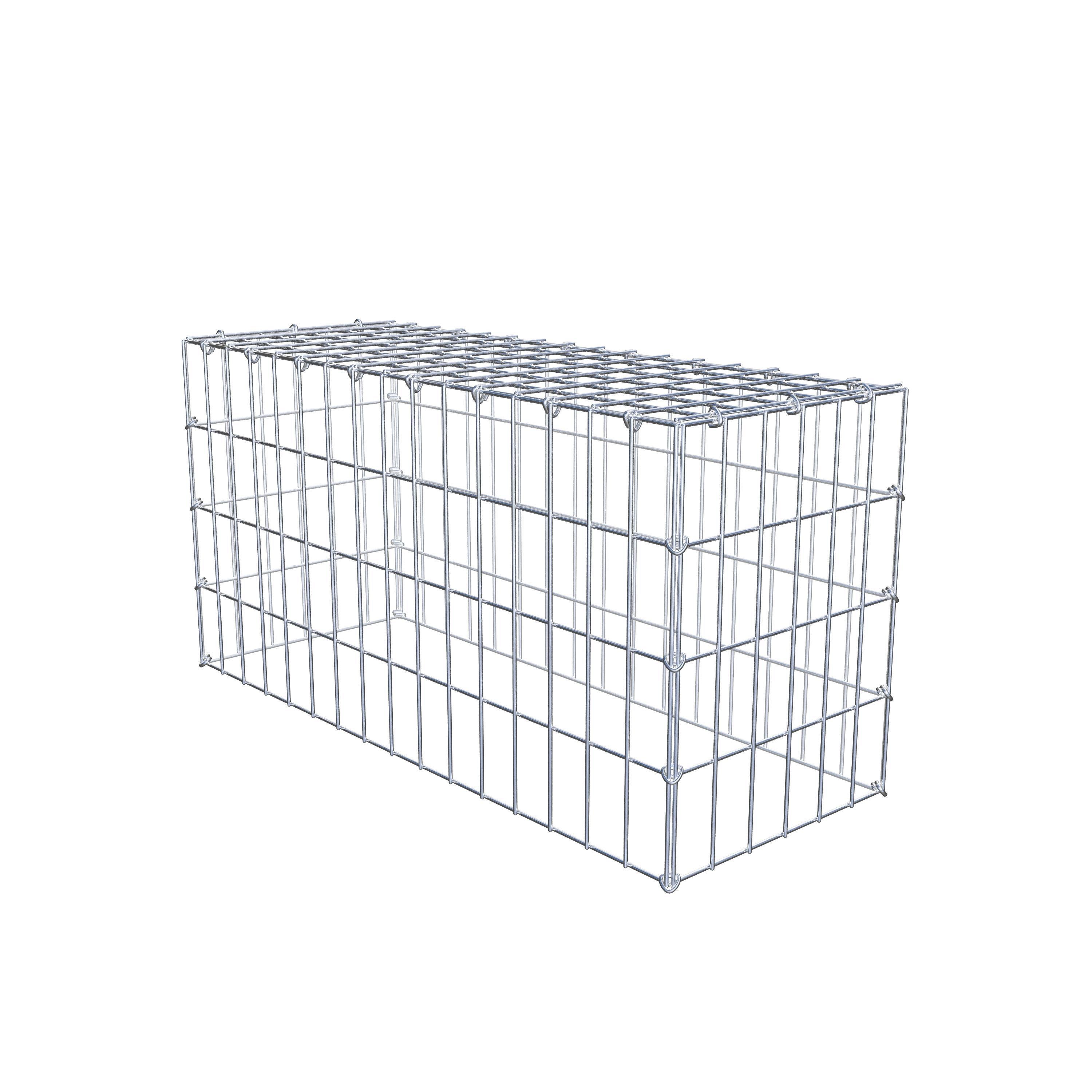 Gavión para apilar en acero galvanizado 80x40x30cm (LxAxP), malla 5 x 10cm, Anillo en C, sin rejilla inferior - 7